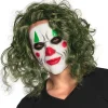 NEU Latex-Gesichtsmaske Clown-Bösewicht, mit Haar