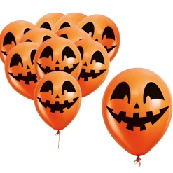 NEU Latex-Luftballons Halloween Kürbis, orange, ca. 30cm, 10 Stück