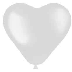 NEU Latex-Luftballons in Herzform, 25cm, weiß, 8 Stück, Herzballons