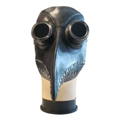 NEU Latex-Maske Pestdoktor Vintage, schwarz