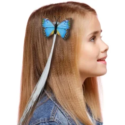 NEU LED Glasfaser Extensions mit Schmetterlingsclip, 33cm