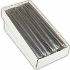 NEU Leuchterkerze, 1 Stück, Höhe 25 cm, Ø 2,2 cm, Farbe: Silber