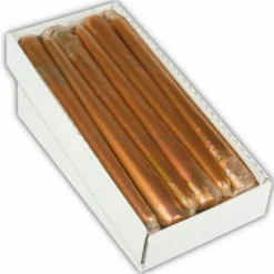 NEU Leuchterkerze, 1 Stück, Höhe 25 cm, Ø 2,2 cm, Farbe: Gold