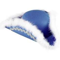 NEU Mariechen-Dreispitz / Funkenhut mit Silberborte, blau, KW 53-54
