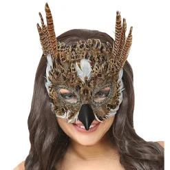 NEU Maske Eule, aus Federn