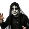 NEU Maske Halloween-Tod, mit Kapuze und schwarzem Tüll