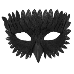 NEU Maske Rabe schwarz, aus Gummi