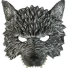NEU Maske Wolf, kinnlos, mit Gummiband