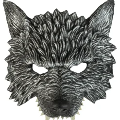 NEU Maske Wolf, kinnlos, mit Gummiband