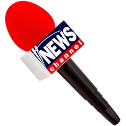 NEU Mikrofon Breaking News, rot, 25 cm
