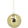 NEU Mini-Disco-Kugeln gold, 8cm, mit Aufhänger, 6 Stück
