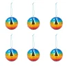 NEU Mini-Disco-Kugeln regenbogen, 8cm, mit Aufhänger, 6 Stück