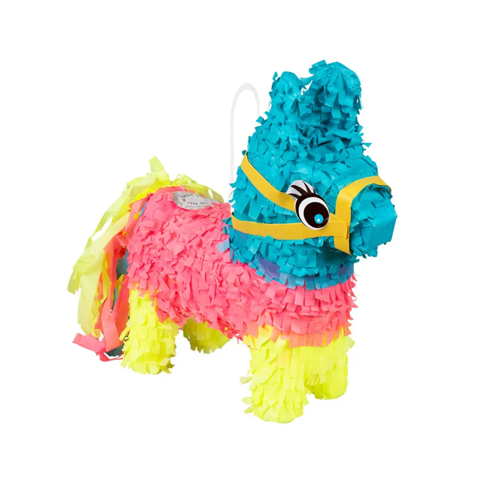 NEU Mini-Piñata / Pinata Esel, bunt, ca. 20x18cm