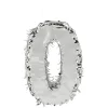 NEU Mini-Zahlen-Pinata silber, 25x16x5cm, Ziffer 0