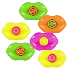 NEU Mitgebsel / Gastgeschenk für Kindergeburtstag Partyspiele / Spielzeug, Lippenpfeifen, 6 Stück
