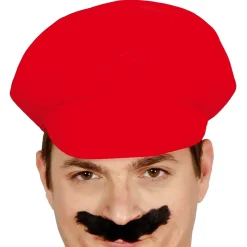NEU Mütze Super-Klempner, rot, Einheitsgröße mit Gummizug