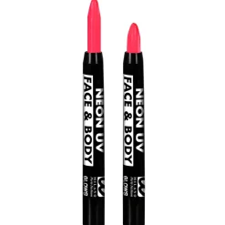 NEU Neon-Schminkstift auf Wasserbasis, herausdrehbar, leuchtet unter UV-Licht, 3,5 ml, Pink