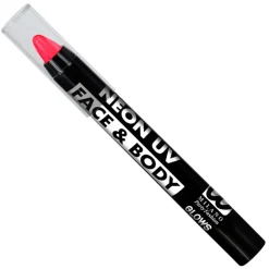 NEU Neon-Schminkstift auf Wasserbasis, herausdrehbar, leuchtet unter UV-Licht, 3,5 ml, Pink