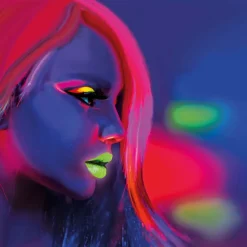NEU Neon-Schminkstifte auf Wasserbasis, 6er-Set, leuchtet unter UV-Licht