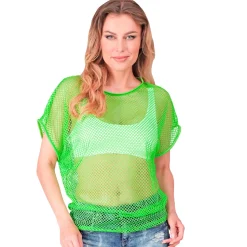 NEU Netz-Shirt kurzarm, neon-grün, Einheitsgröße
