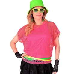 NEU Netz-Shirt kurzarm, neon-pink, Einheitsgröße