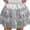 NEU Pailletten-Rock, silber, Gr. S