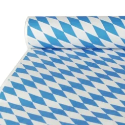 NEU Papiertischdecke Bayern / Bayrisch Blau, mit Damastprägung, 10 x 1 m auf der Rolle