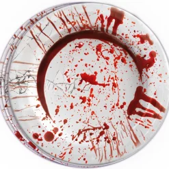 NEU Papp-Teller Blut-Spritzer, 6 Stk., ca. 23cm