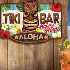 NEU Party-Schild Tiki Bar Hawaii, ca. 25x35cm