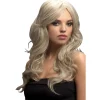 NEU Perücke Damen Nicole Langhaar, Wellig m. Seitenscheitel, Premium-Qualität, Hellblond