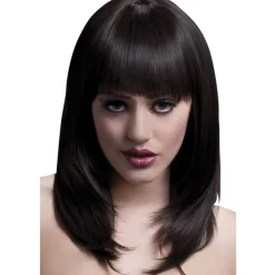 NEU Perücke Damen Tanja Langhaar, Gefederter Schnitt, Premium-Qualität, braun