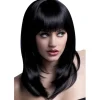 NEU Perücke Damen Tanja Langhaar, Gefederter Schnitt, Premium-Qualität, schwarz