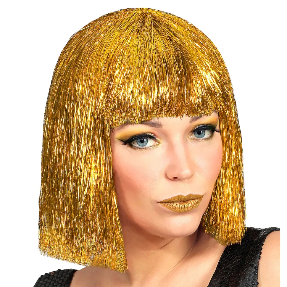 NEU Perücke Glitterfolie, gold