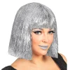 NEU Perücke Glitterfolie, silber