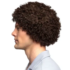 NEU Perücke Ricardo, braun, mit kleinen Locken