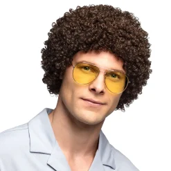 NEU Perücke Ricardo, braun, mit kleinen Locken
