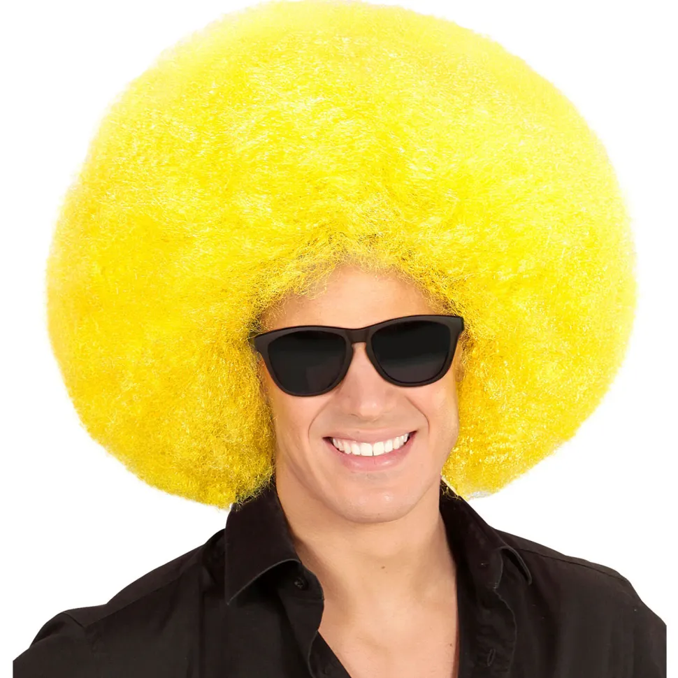 NEU Perücke Riesenafro, gelb