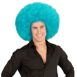 NEU Perücke Riesenafro, hellblau