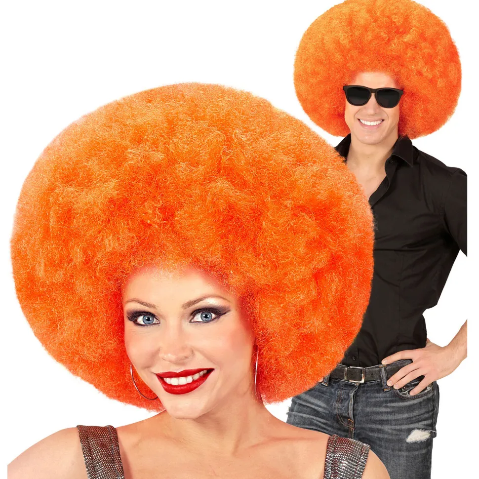 NEU Perücke Riesenafro, orange