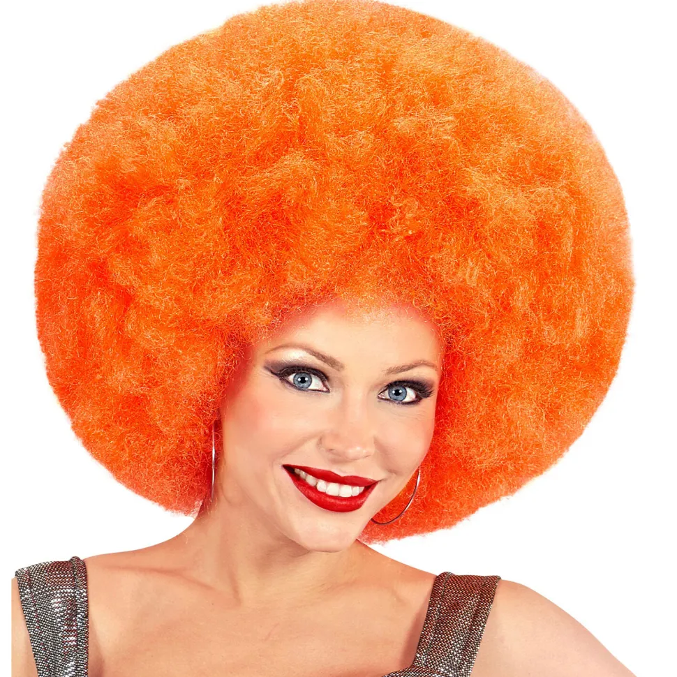 NEU Perücke Riesenafro, orange