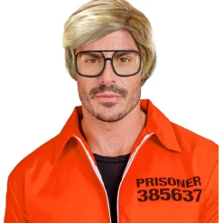 NEU Perücke Serienmörder, Seitenscheitel, blond