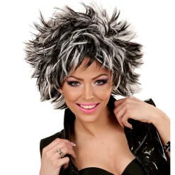 NEU Perücke Steamy, schwarz-weiß