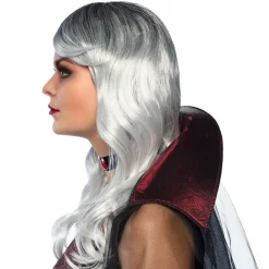 NEU Perücke Vampiresse, silber-grau
