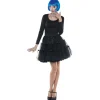 NEU Petticoat, mehrlagig, schwarz, Einheitsgröße