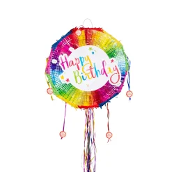 NEU Piñata / Pinata Happy Birthday, mit Zugband, ca. 44x44cm