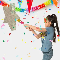 NEU Pinata Stern, mit Flitterfolie bedeckt, silber, 44x44cm
