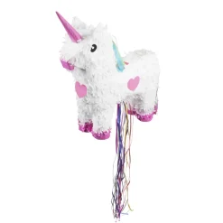 NEU Pinata weißes Einhorn, zum Ziehen, 47x39x13 cm
