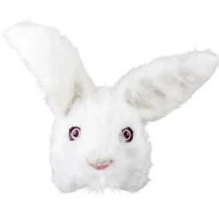 NEU Plüsch-Halbmaske Hase / Kaninchen, weiß