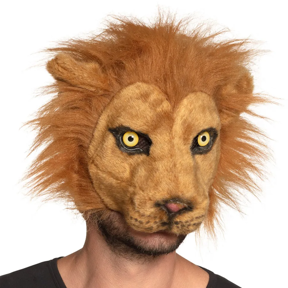 NEU Plüsch-Halbmaske Löwe, braun