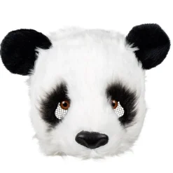 NEU Plüsch-Halbmaske Panda, schwarz-weiß